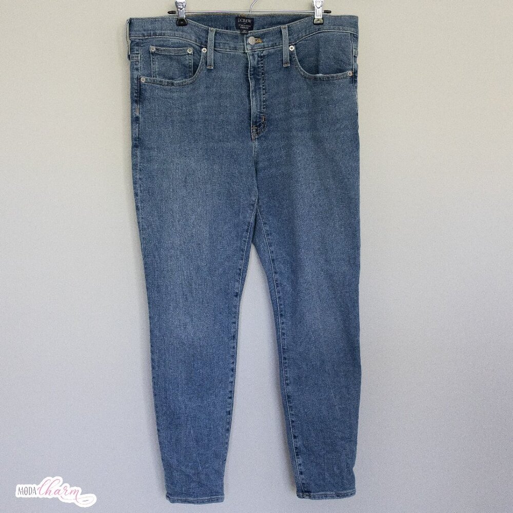 J. Crew 9" Mid-Rise Skinny Jeans Denim
